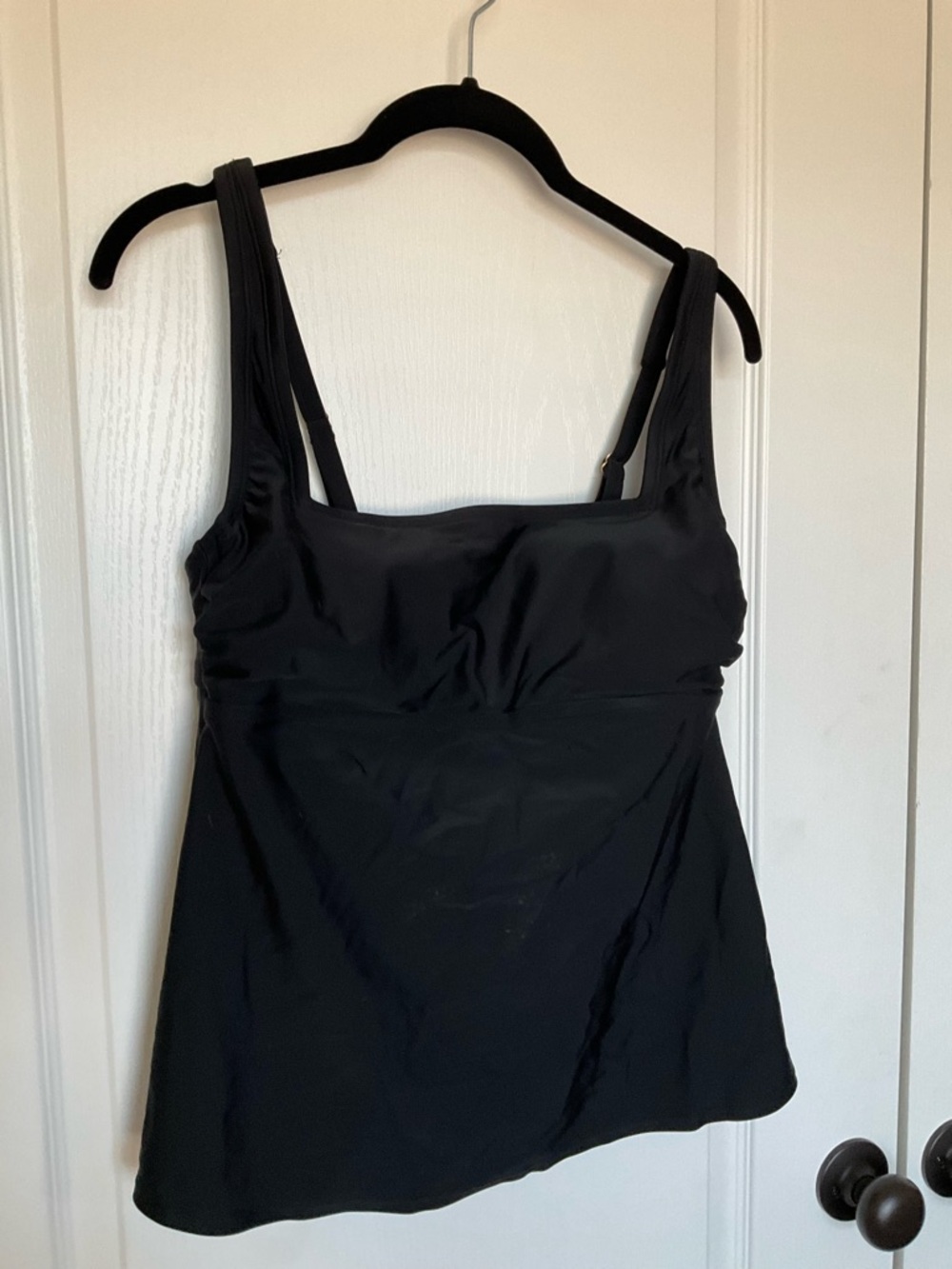 Kona Sol Black Tankini Top with Supportive Straps
